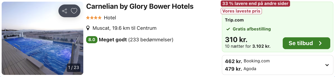 Muscat tilbud - Rejs365