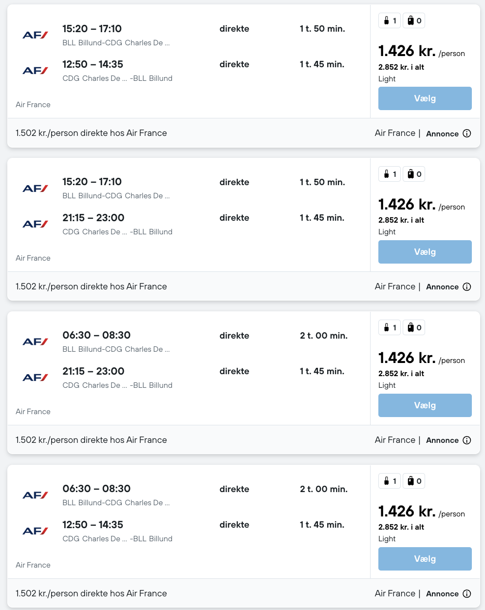 Chartres tilbud - Rejs365