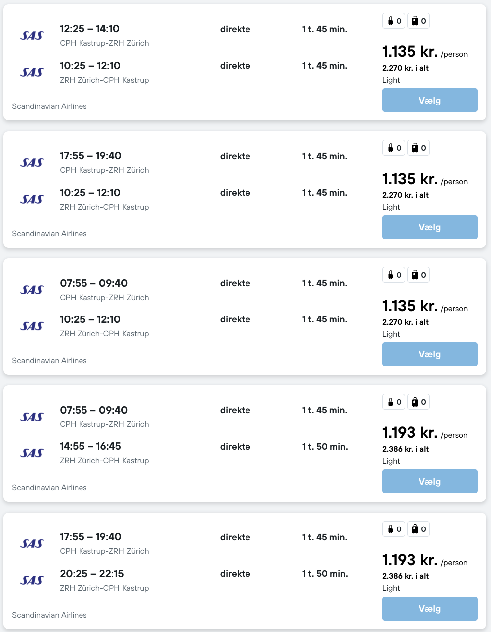 Zürich tilbud - Rejs365