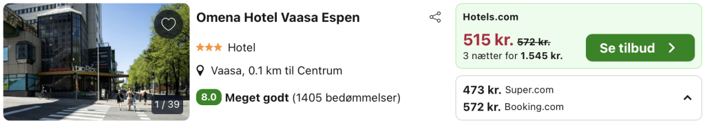 Hotel Vaasa - Rejs365