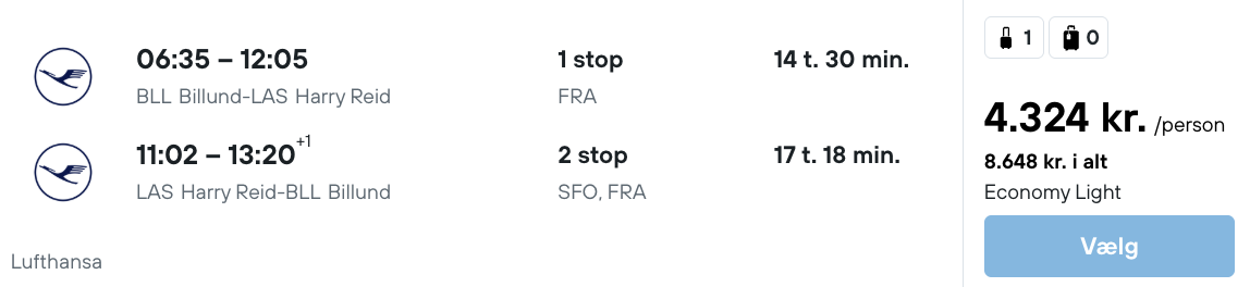 Las Vegas tilbud - Rejs365