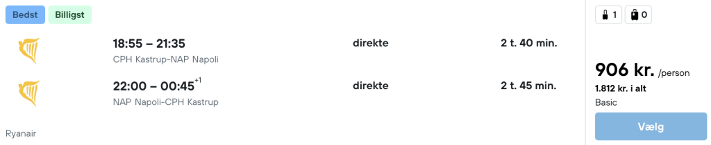 København - Napoli - Rejs365