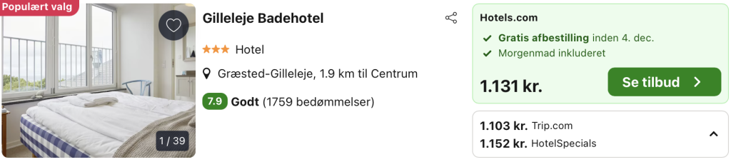 Gilleleje badehotel - Rejs365