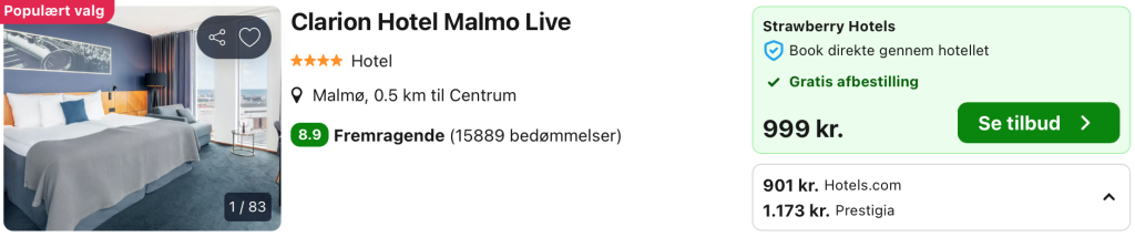 Clarion Hotel Malmø live - Rejs365