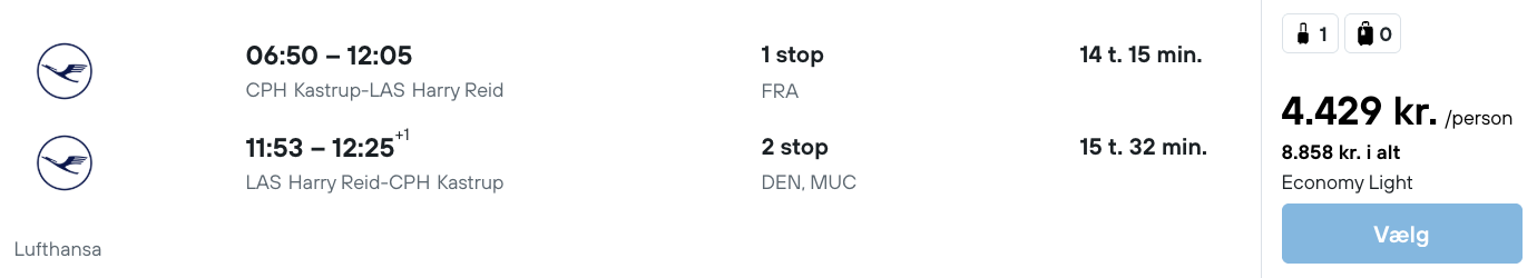 Las Vegas tilbud - Rejs365