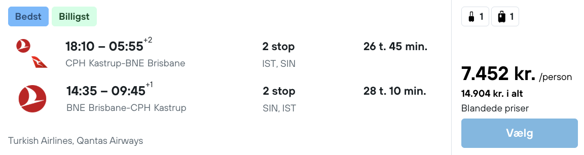 Brisbane tilbud - Rejs365
