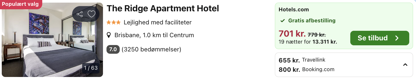 Brisbane tilbud - Rejs365