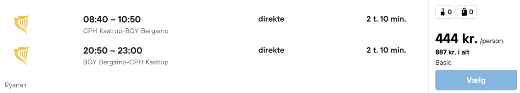 København - Milano - Rejs365