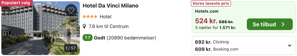 Hotel Milano - Rejs365