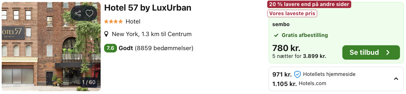 New York tilbud - Rejs365