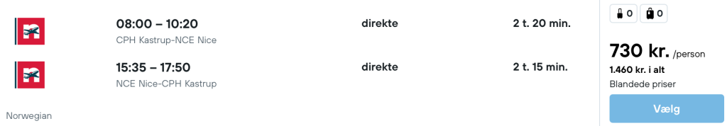 København - Nice - Rejs365