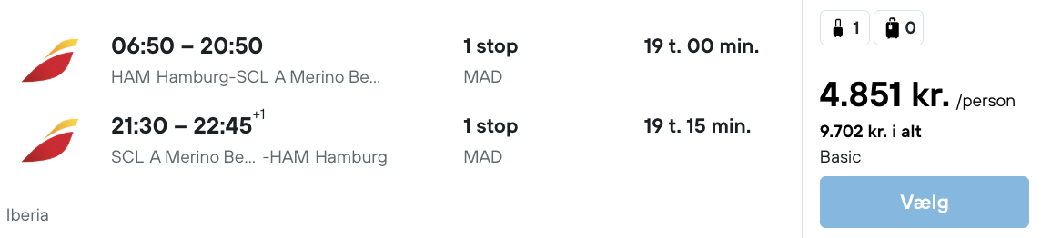 Chile tilbud - Rejs365