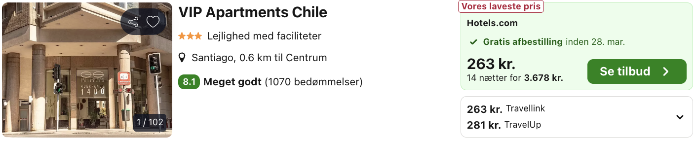 Chile tilbud - Rejs365