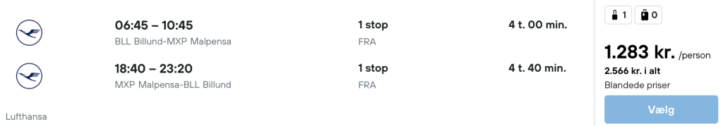 Billund - Milano - Rejs365