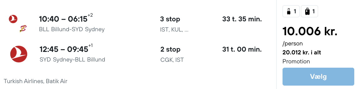 Sydney tilbud - Rejs365