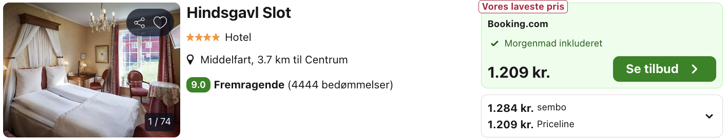 Hindsgavl tilbud - Rejs365