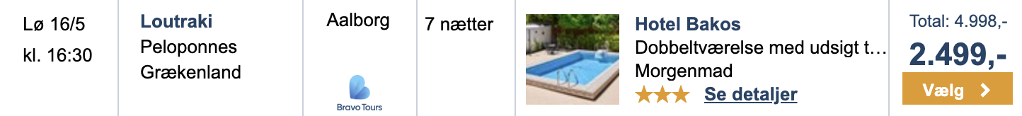 Peloponnes tilbud - Rejs365