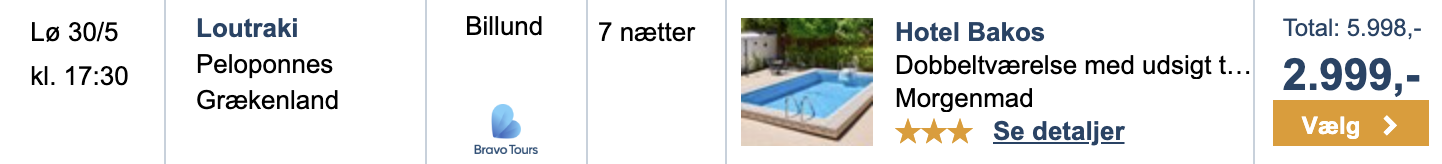 Peloponnes tilbud - Rejs365