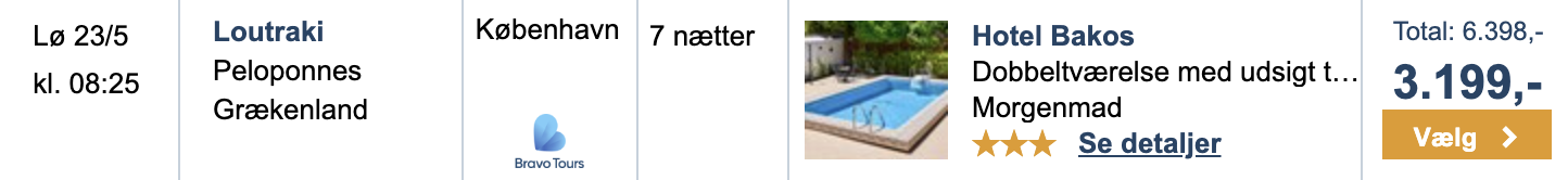 Peloponnes tilbud - Rejs365