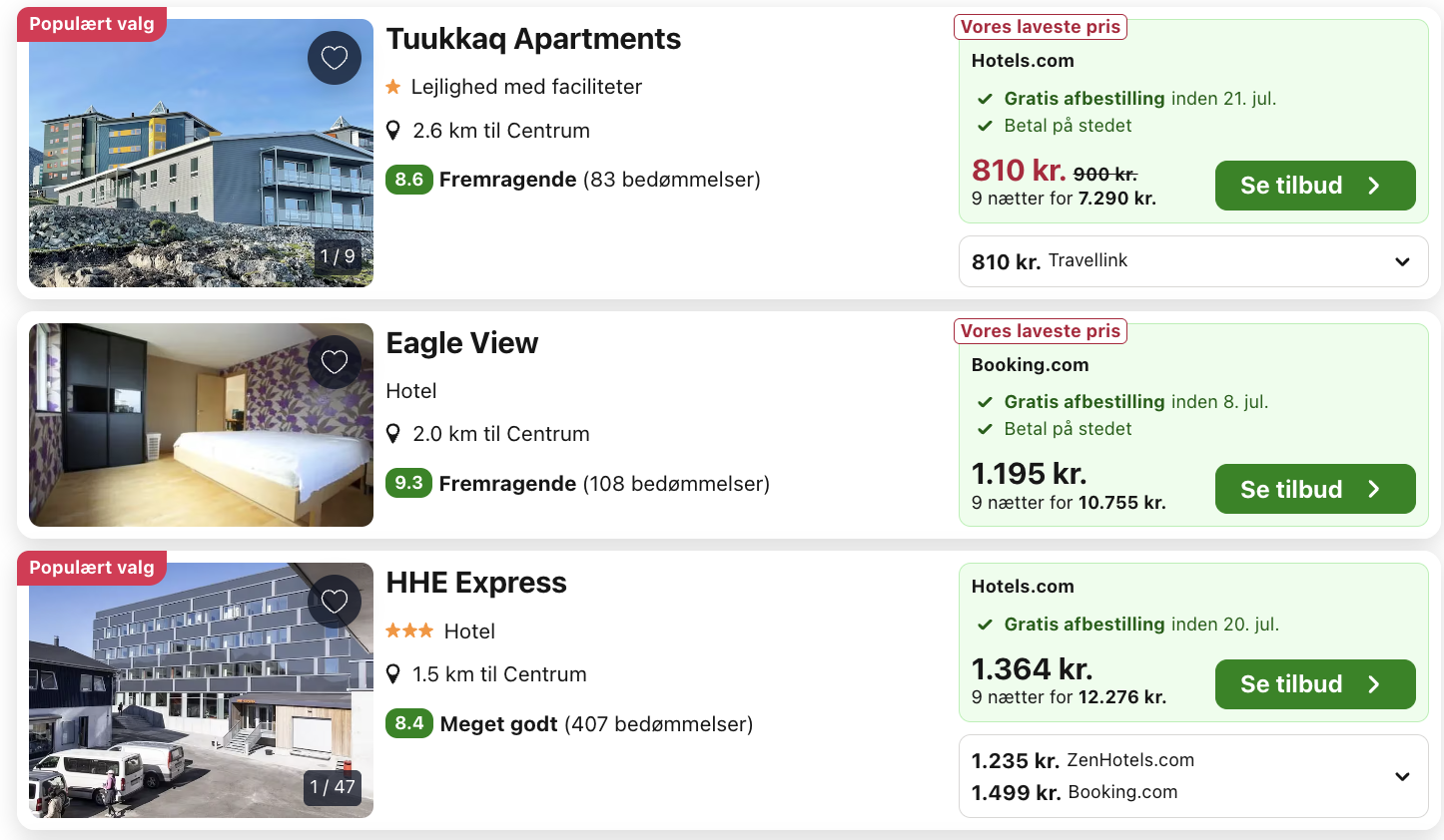 Grønland tilbud - Rejs365