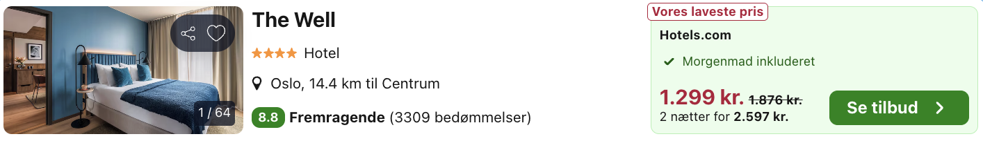 The Well tilbud - Rejs365