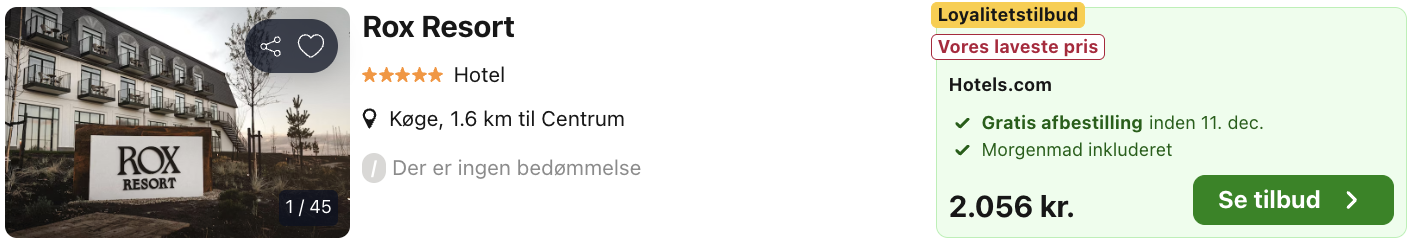 Rox Resort tilbud - Rejs365