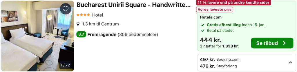 Hotel Bukarest - Rejs365