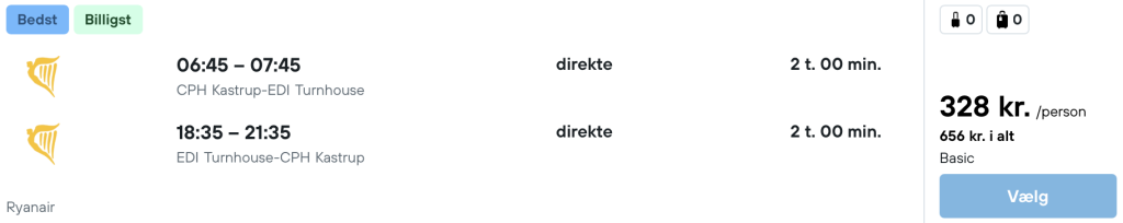 København - Edinburgh - Rejs365