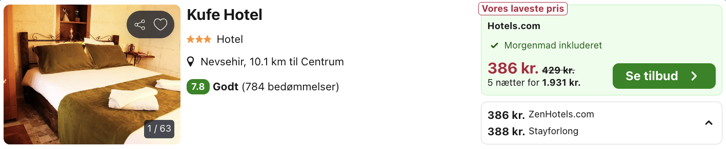 Kappadokien tilbud - Rejs365