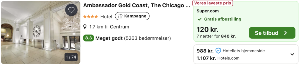 Hotel Chicago - Rejs365