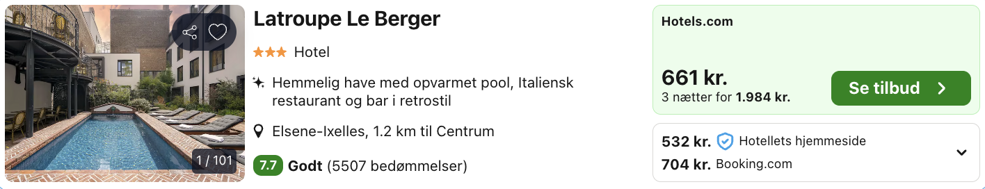 Bruxelles tilbud - Rejs365