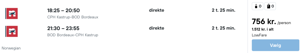 København - Bordeaux - Rejs365