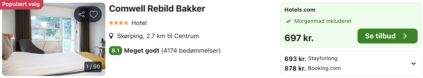 Comwell Rebild Bakker tilbud - Rejs365