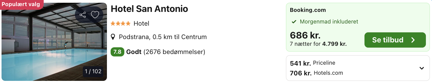 Podstrana tilbud - Rejs365