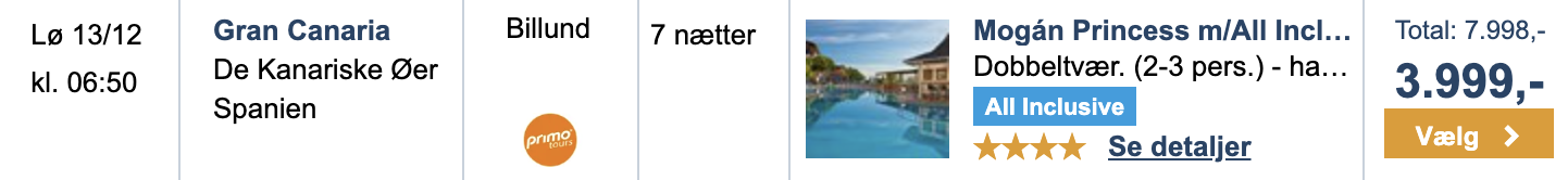 Gran Canaria tilbud - Rejs365