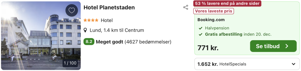 Hotel Planetstaden - Rejs365