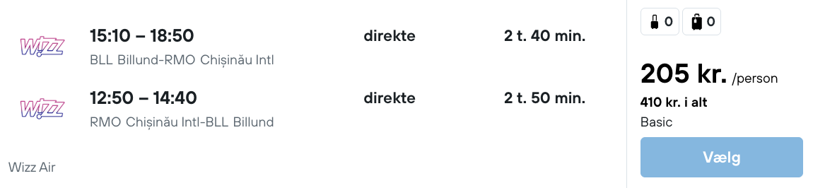 Chisinau tilbud - Rejs365