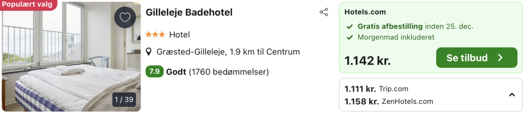 Gilleleje badehotel - Rejs365