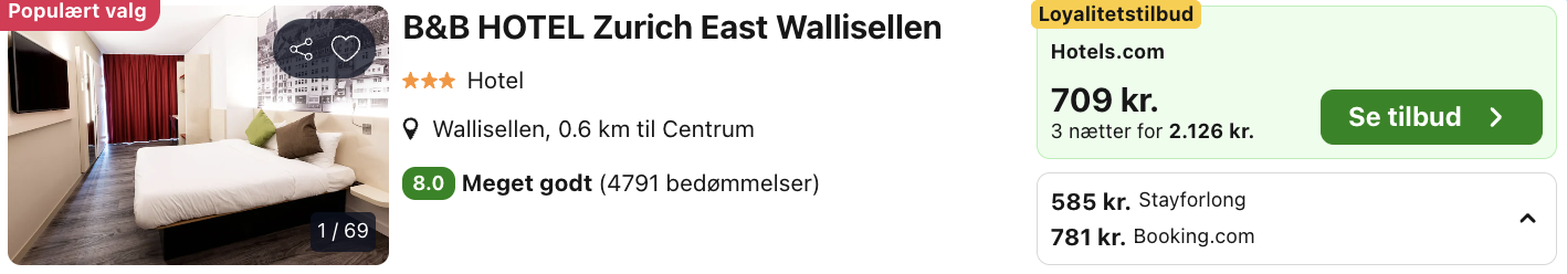 Zürich tilbud - Rejs365