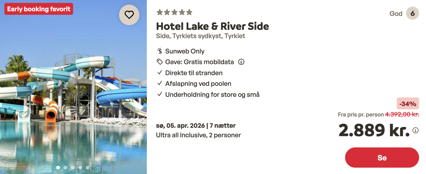 Side tilbud - Rejs365