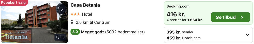 Hotel Pisa - Rejs365