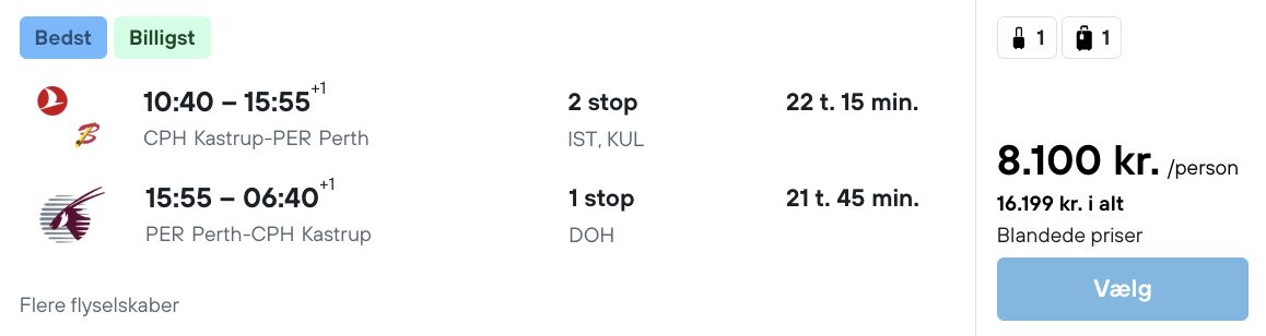 Vestaustralien tilbud - Rejs365