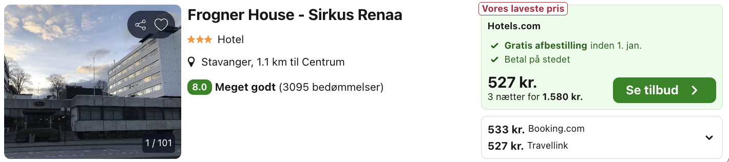 Stavanger tilbud - Rejs365