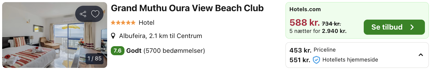 Algarve tilbud - Rejs365