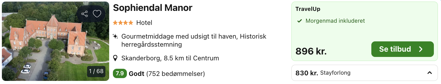 Sophiendal tilbud - Rejs365