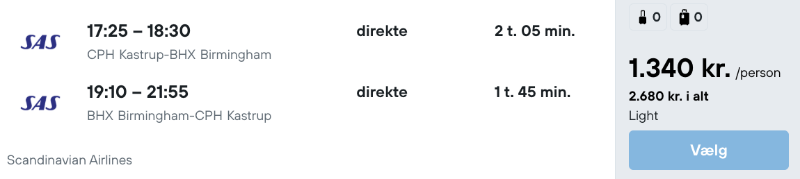 Birmingham tilbud - Rejs365