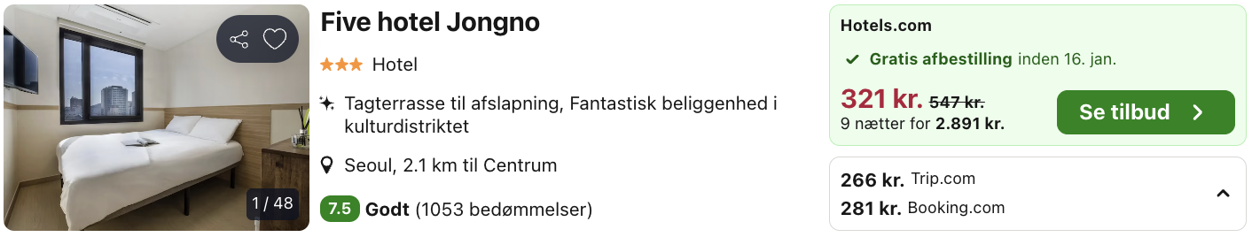 Seoul tilbud - Rejs365