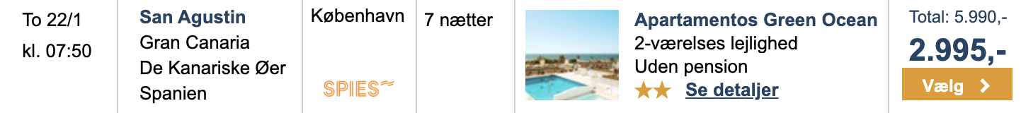 Gran Canaria tilbud - Rejs365