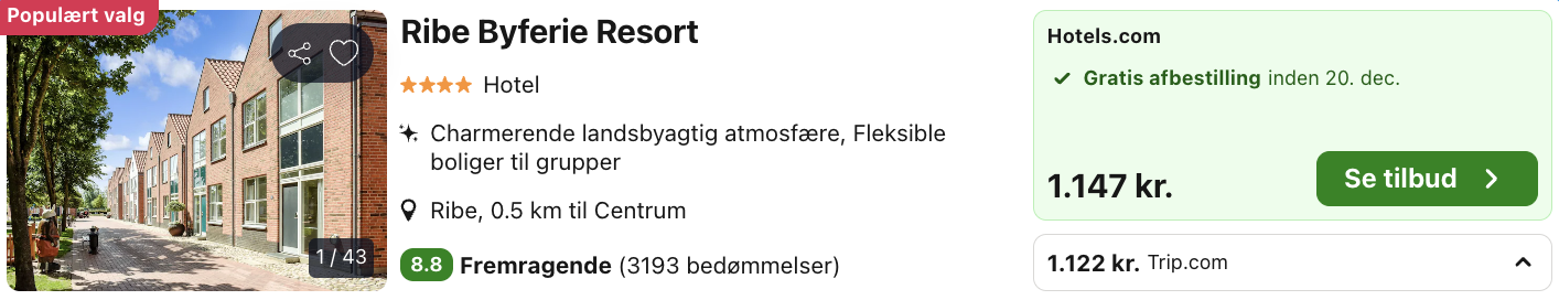 Ribe tilbud - Rejs365