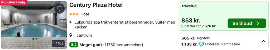 Hotel Vancouver - Rejs365